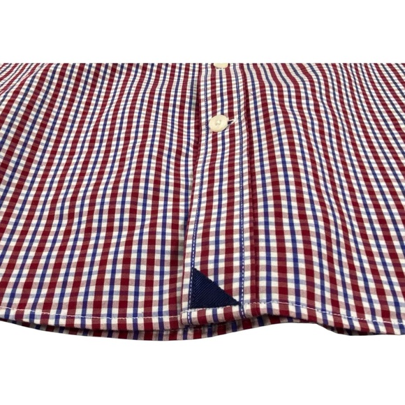 UNTUCKit Men's Blue and Red Plaid Long Sleeve Shirt, L - Picture 6 of 9